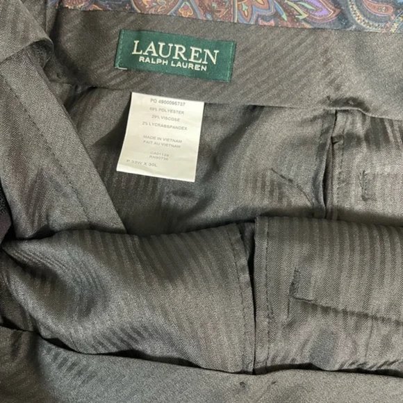 BNWT Ralph Lauren Polo Classic Fit Burgandy/Black 33x30 - Picture 7 of 8